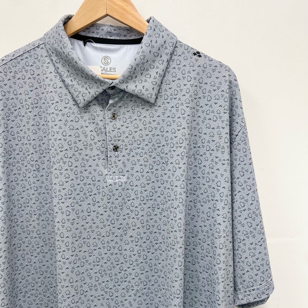 Gray Patterned Men's Polo Shirt